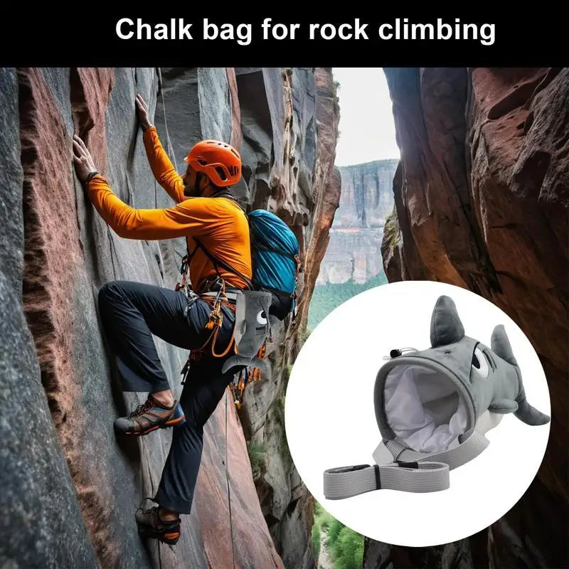Shark Chalk Bag for Rock Climbing Animal Bouldering Chalk Bag Rock Climbers Gyming Sports Chalk Pouch