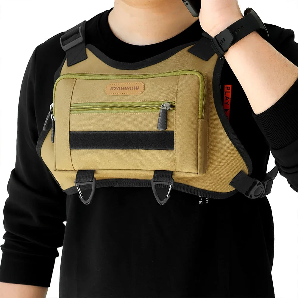 Sports Chest Bag Running Vest Bag Multi-Pockets Fashion Sport Backpack Adjustable Strap Travel Vest Backpack for Running Travel