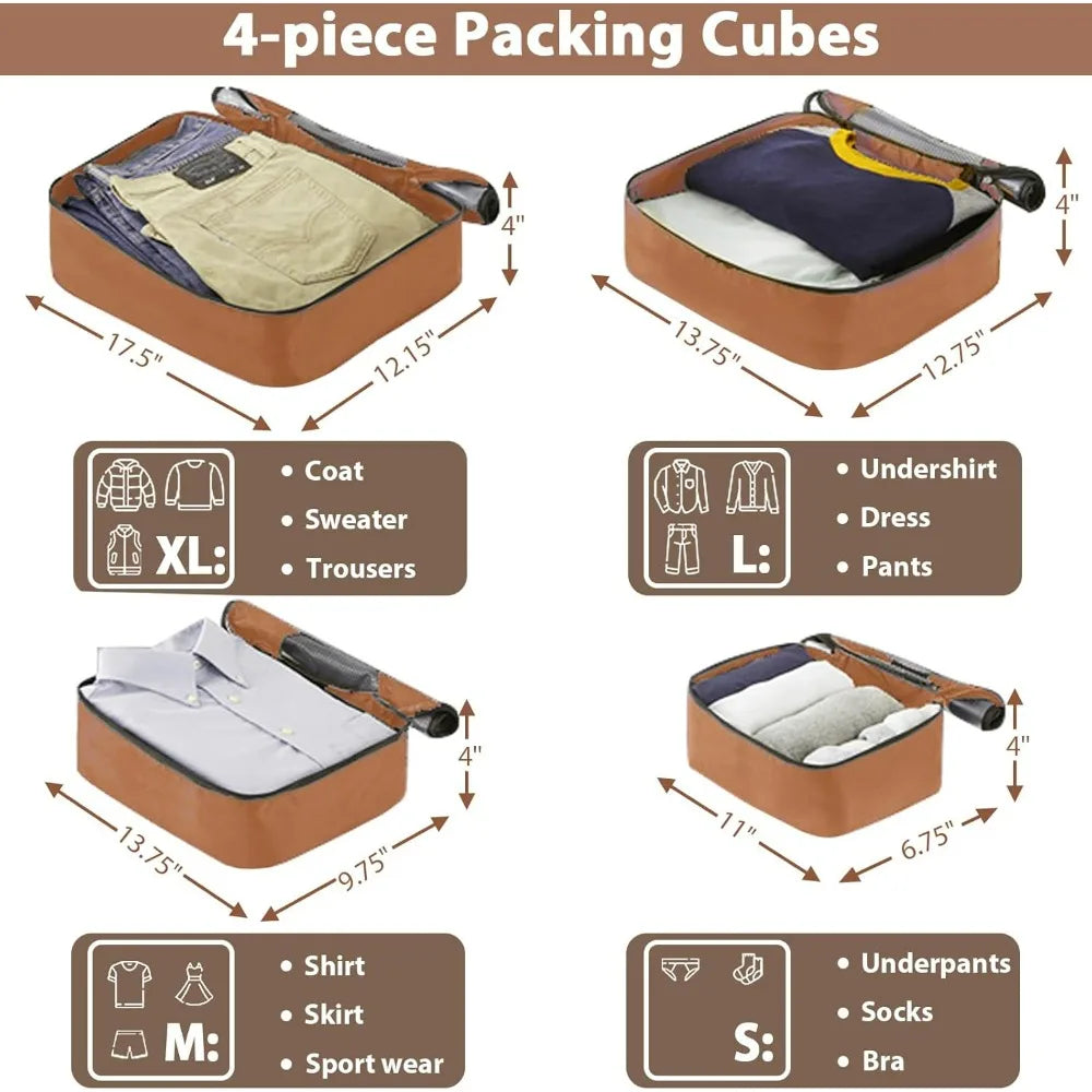 Merax Hardshell Luggage Sets 4 piece Lightweight Suitcases With Wheels TSA Lock Expandable (only 24”/28”) ABS Large Luggage set