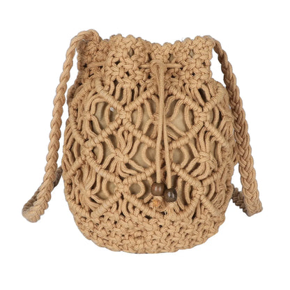 2024 New Summer Fashion Handmade Bucket Bags for Women Shoulder Crossbody Bag Female Handbag