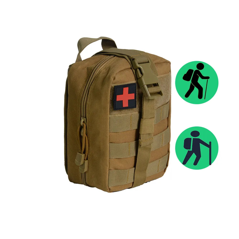 Tactical medical accessory bag, accessory bag, tactical waist bag, hiking camouflage, outdoor mountain climbing, first aid and l