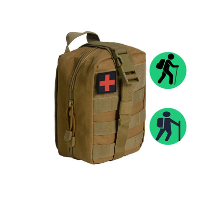 Tactical medical accessory bag, accessory bag, tactical waist bag, hiking camouflage, outdoor mountain climbing, first aid and l