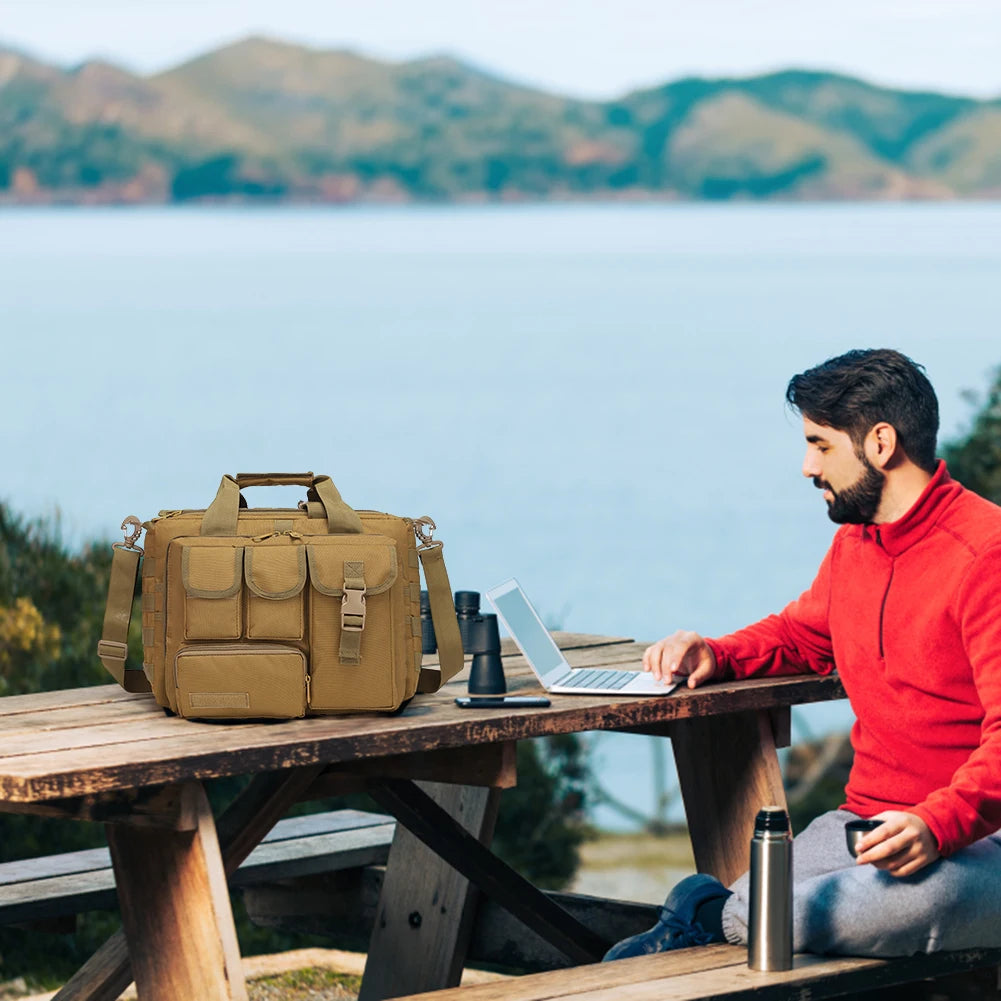 Army Tactical HandBag Mult-Pockets Military Sling Shoulder Bag Multi-functional MOLLE for Hunting Climbing Cycling