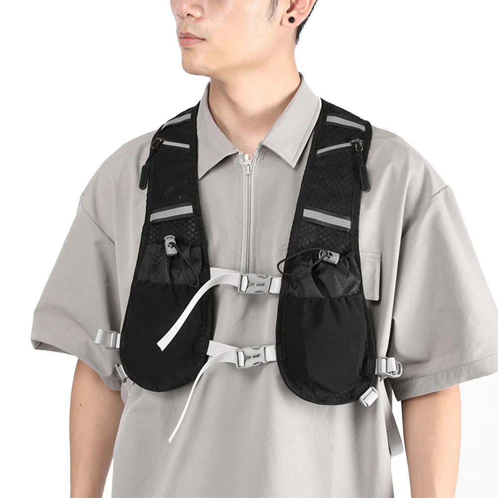Hydration Running Vest Hiking Vest Pack Multi-pockets Lightweight Cycling Backpack Breathable for Trail Running Marathons