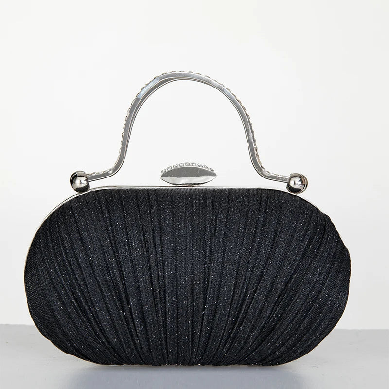 Fashion Diamond Top Handle Women Evening Handbag Clutch Bags Glitter Sequins Rhinestone Female Daily Purse for Wedding Prom