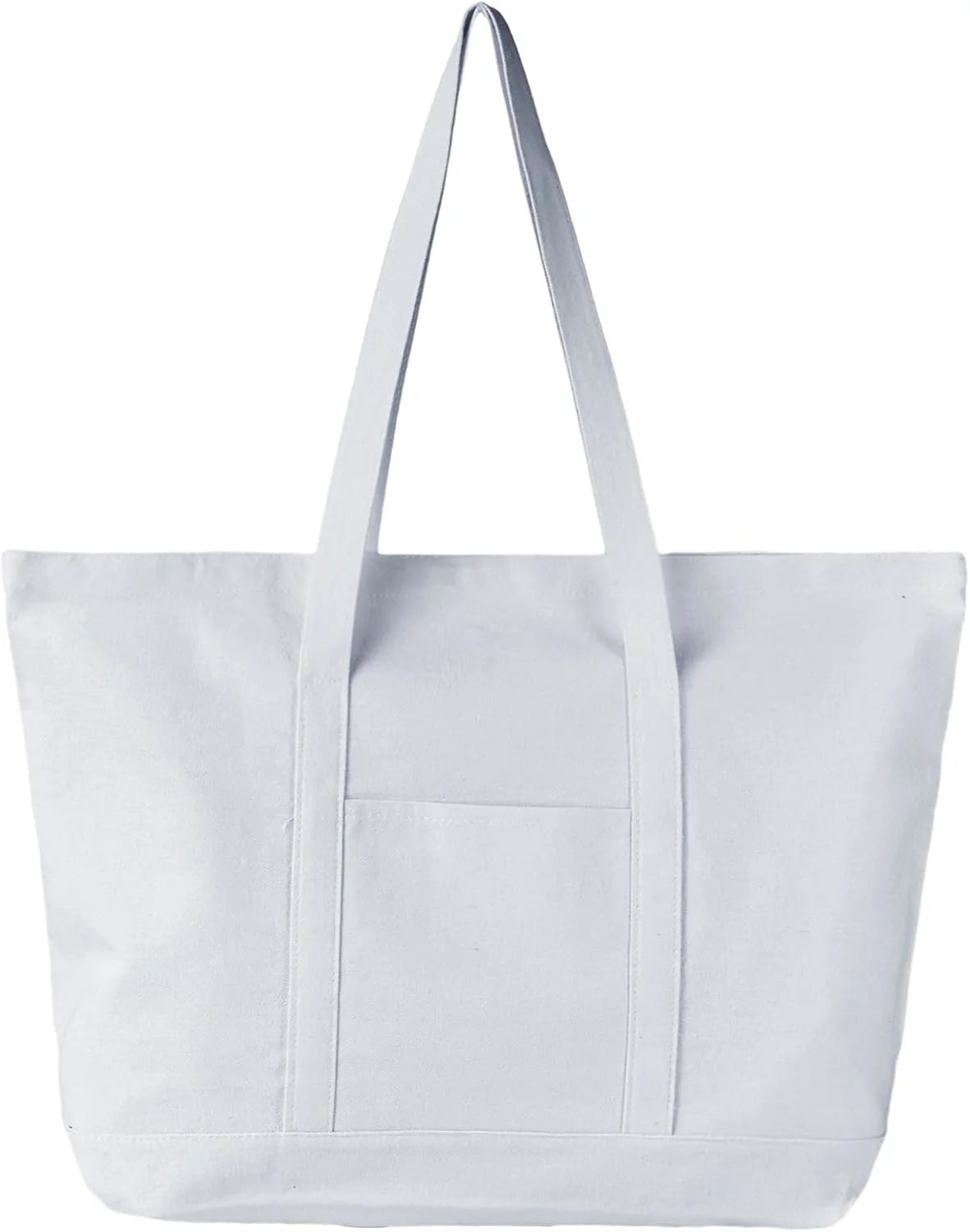 Canvas Tote Bag with External Pocket Extra Large Canvas Tote Bag Heavy Duty Grocery Shopping Bags Weekender Bag