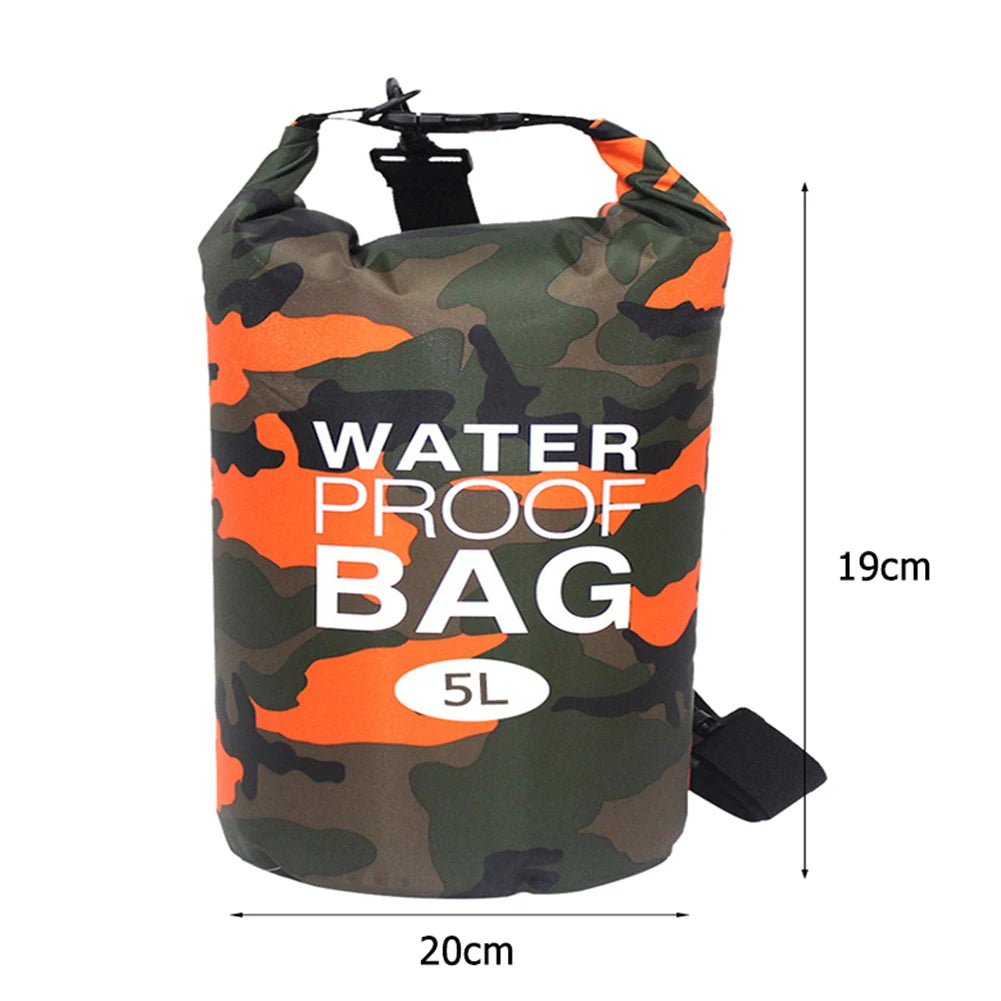 15-2L Swimming Waterproof Dry Bag Outdoor Floating Trekking Beach Backpack PVC Thickened Double-Layer Fabric IPX6 Waterproof Bag