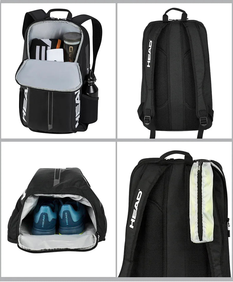 HEAD Tennis Bag 2025 Tour Series Backpack 2 pcs Men's and Women's Professional Racket Bag 25L