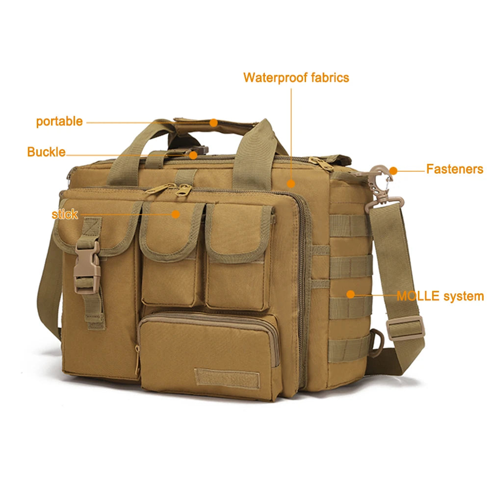 Army Tactical HandBag Mult-Pockets Military Sling Shoulder Bag Multi-functional MOLLE for Hunting Climbing Cycling