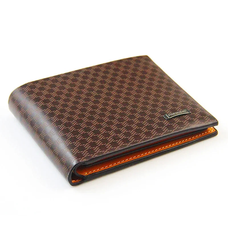 Men	PU Leather Wallet Luxury Short Card Holder Purse for Male Business Fold Portable Wallets for Man Money Bag