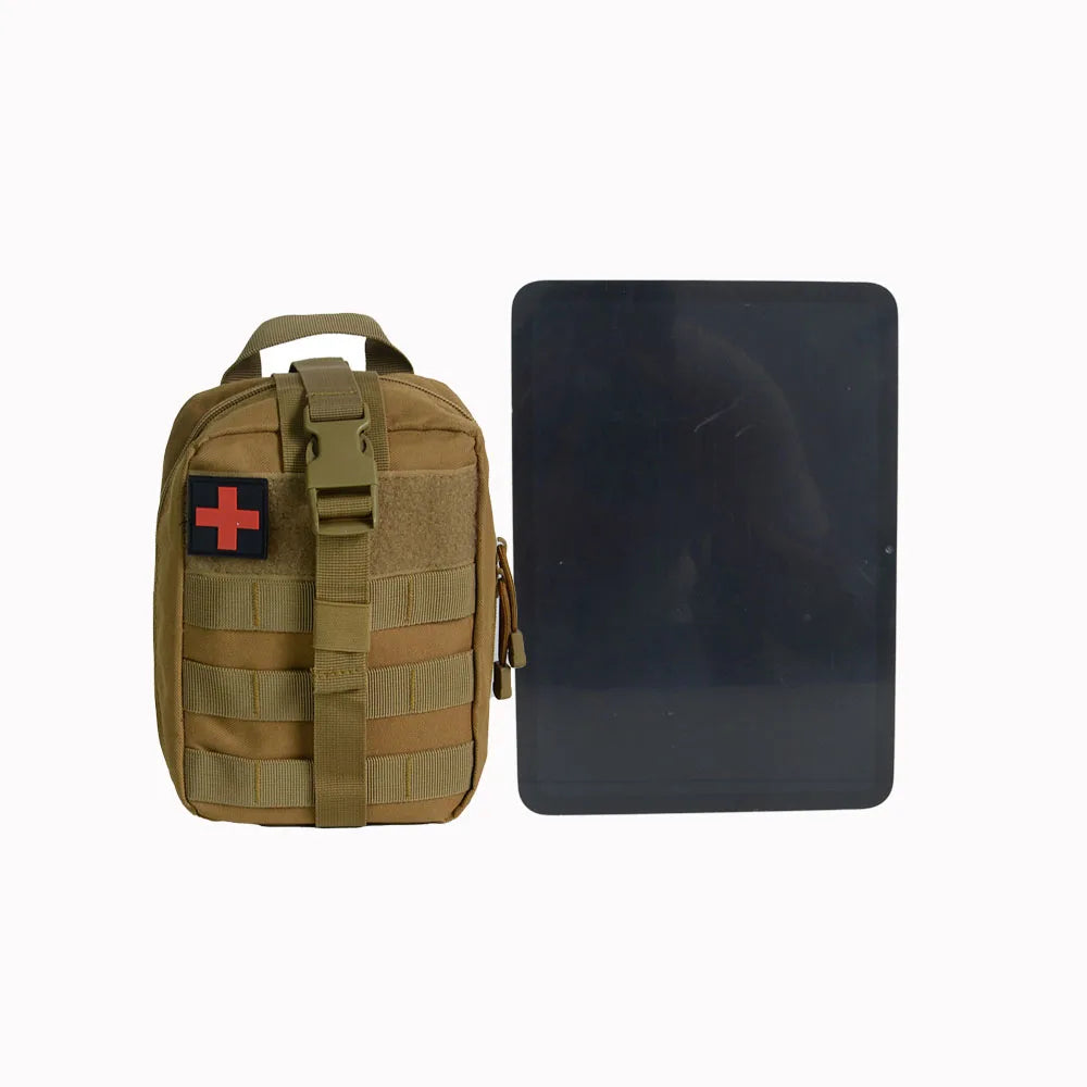 Tactical medical accessory bag, accessory bag, tactical waist bag, hiking camouflage, outdoor mountain climbing, first aid and l