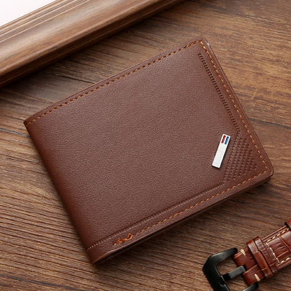 Slim Wallets for Men Rfid Blocking Money Clip Men's Youth Luxury Short Leather Card Holder Thin Minimalist Bifold Man Wallet