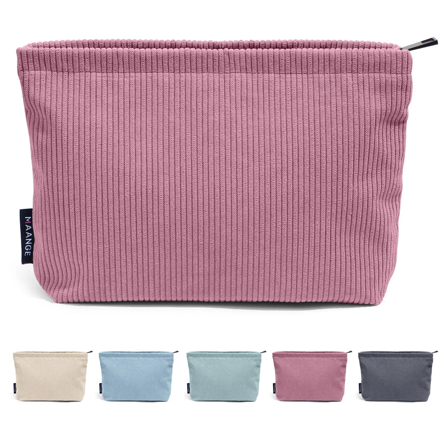 Corduroy Travel Cosmetic Bag Portable Makeup Storage Bag Purses Women Large Capacity Zipper Make Up Organizer Storage Clutch
