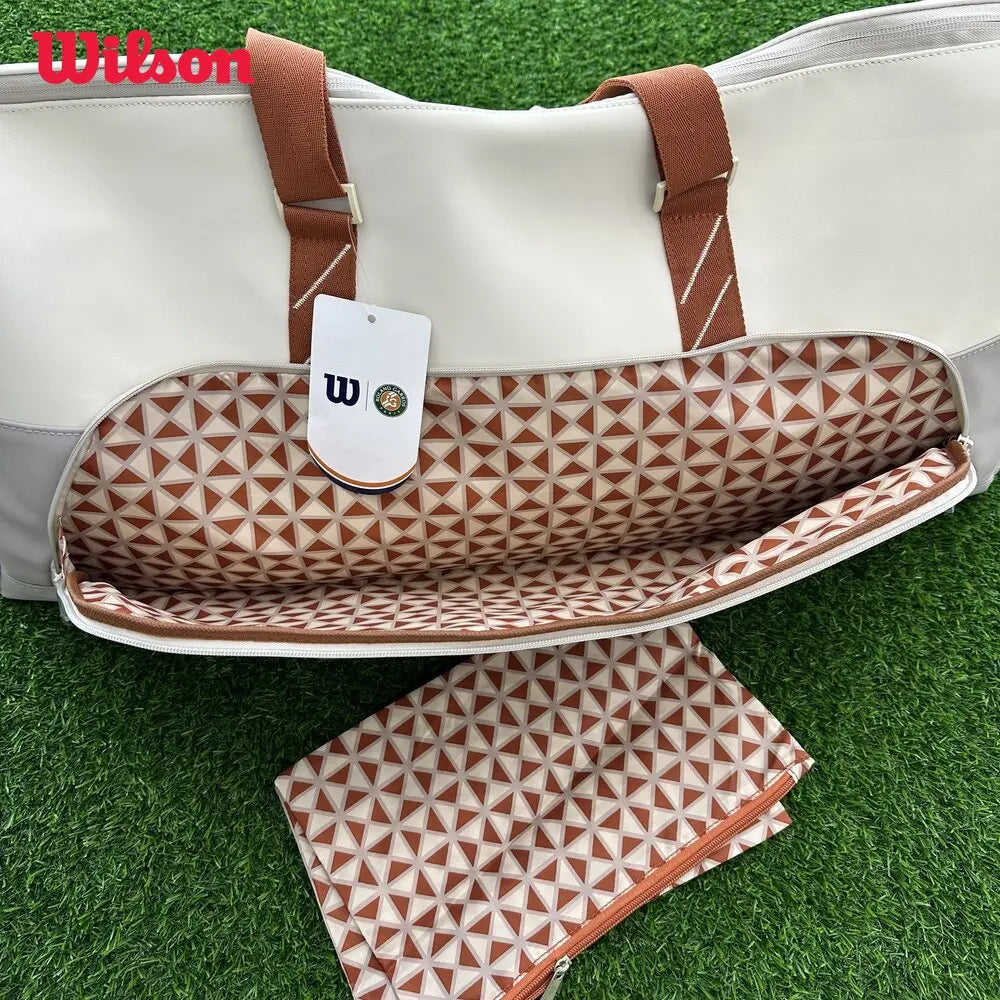 Wilson 2025 ROLAND GARROS LARGE DUFFEL BAG Limited Edition Multi functional Capacity Tennis Bag Sports Backpack WR8042301001