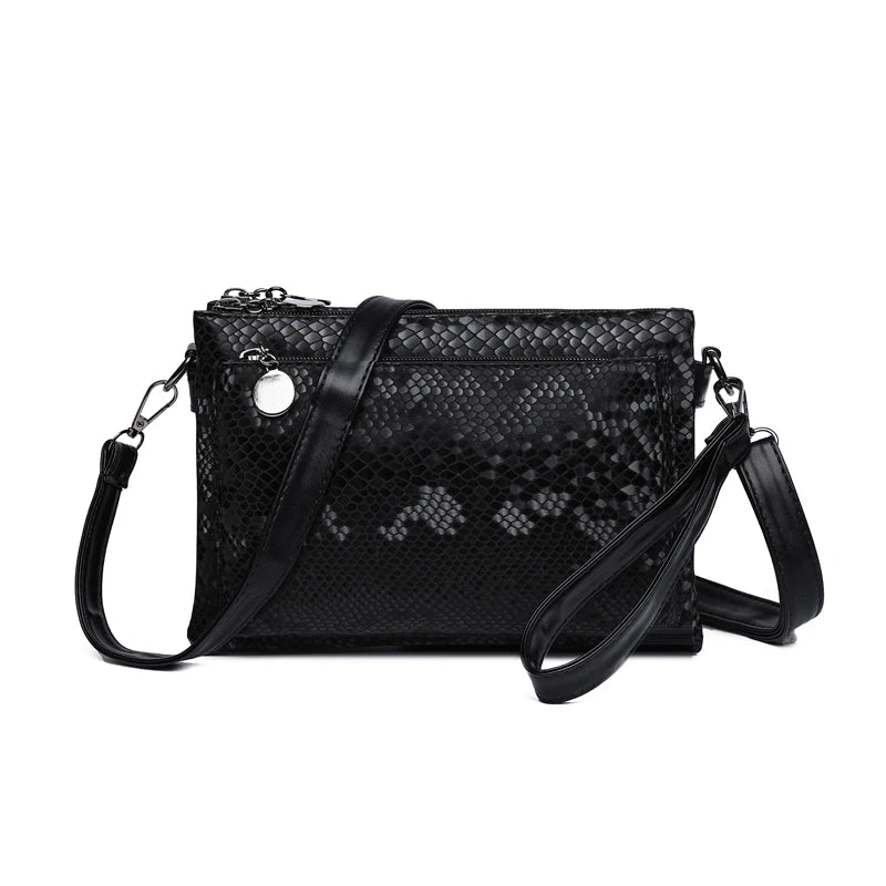 Sequins Three-layer Bag Women Soft Leather Shoulder Crossbody Messenger Bags Clutch Sac Luxury handbags women Bgas Designer