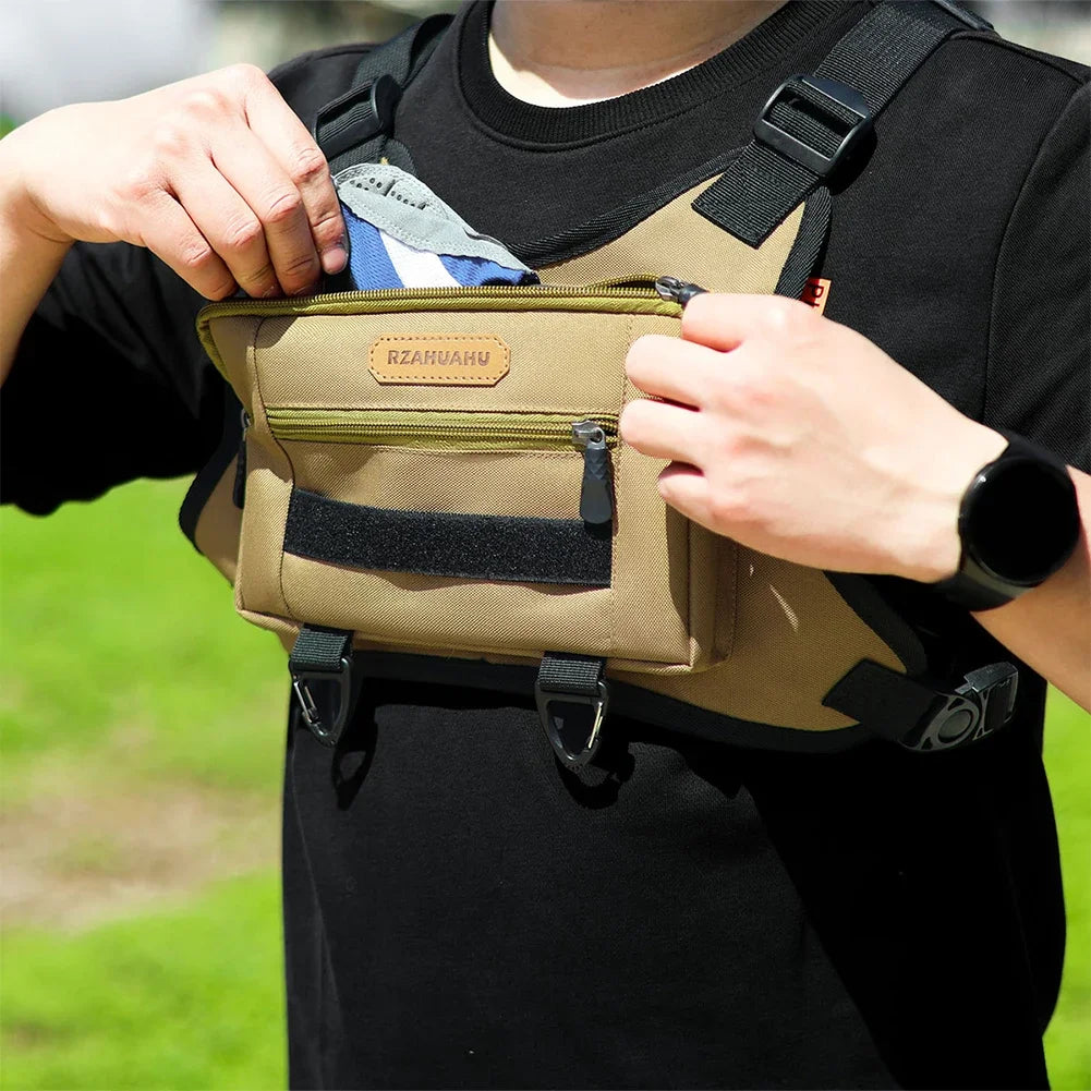 Sports Chest Bag Running Vest Bag Multi-Pockets Fashion Sport Backpack Adjustable Strap Travel Vest Backpack for Running Travel