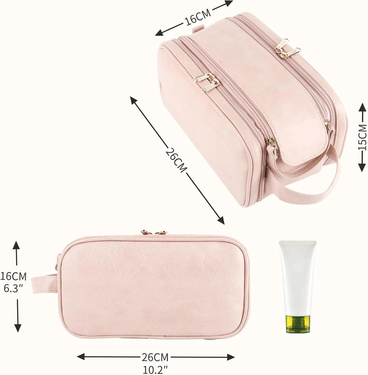 Travel Makeup Bag Big Toiletry Bag Waterproof with Large Capacity Organizer Cosmetic Bag for Women Girls
