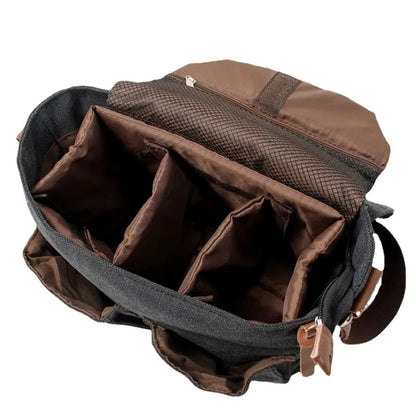 Leisure Retro Motorcycle Saddlebag Universal Side Bag With Removable Inner Bag Travel Motorbike Luggage Shoulder Bag Canvas