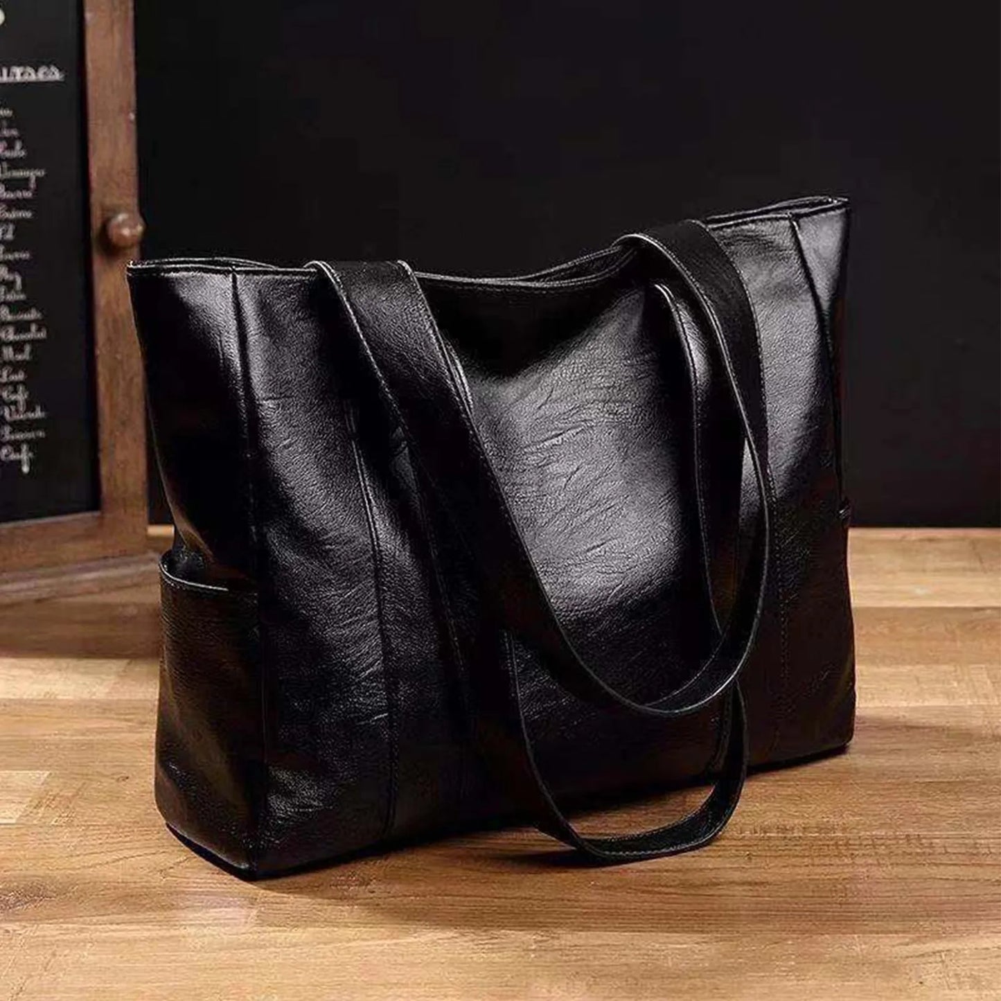 Big Soft Leather Bag Female 2025 New Tide Version Of Everything Simple Large Capacity Tote Single Shoulder Handbag