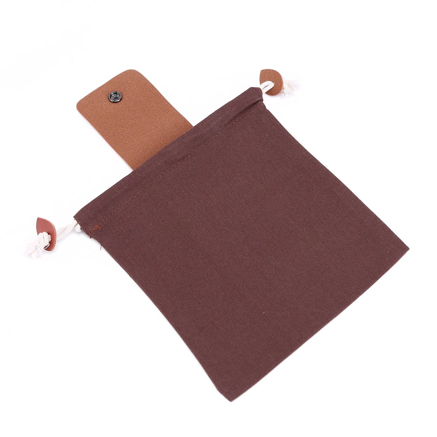 2pcs PU Leather Canvas Foraging Pouch Versatile Outdoor Hunting Fanny Pack for Dog Training Orchard Picking Bag
