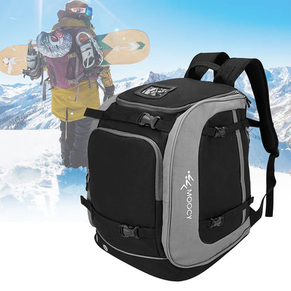 65L Outdoor Sport Backpack Men Women Ski Bag Rucksack Adjustable Boots Helmet Clothing Storage Bag Waterproof for Camping Skiing