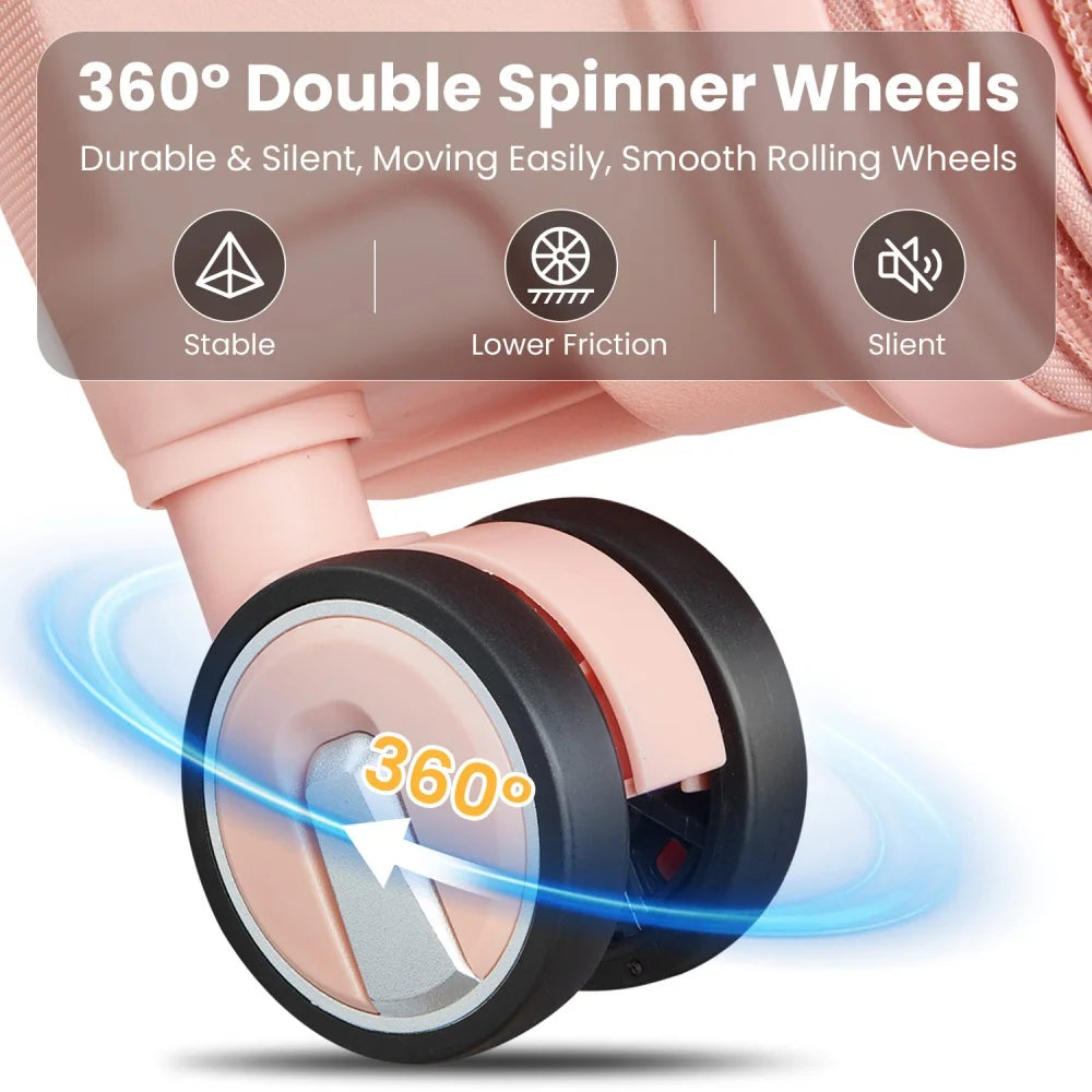 4 Piece Luggage Set Hard Shell Expandable Suitcases with Spinner Wheels TSA Lock Travel Suitcase Rolling Luggage 14/20/24/28Inch