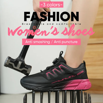 New women's anti-puncture anti-smash breathable fashion safety protection shoes