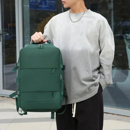 Travel Backpack for Men and Women - Large Capacity Multi-Pocket Waterproof School Bag, Ideal for College, Hiking, and Casual Day