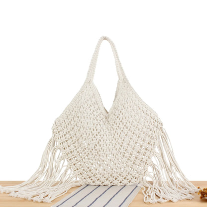 Summer 2025 Luxury Straw Woven Tote Bag Large Capacity Casual Tassel Handbag Fashion Beach Travel Shoulder Bag for Women