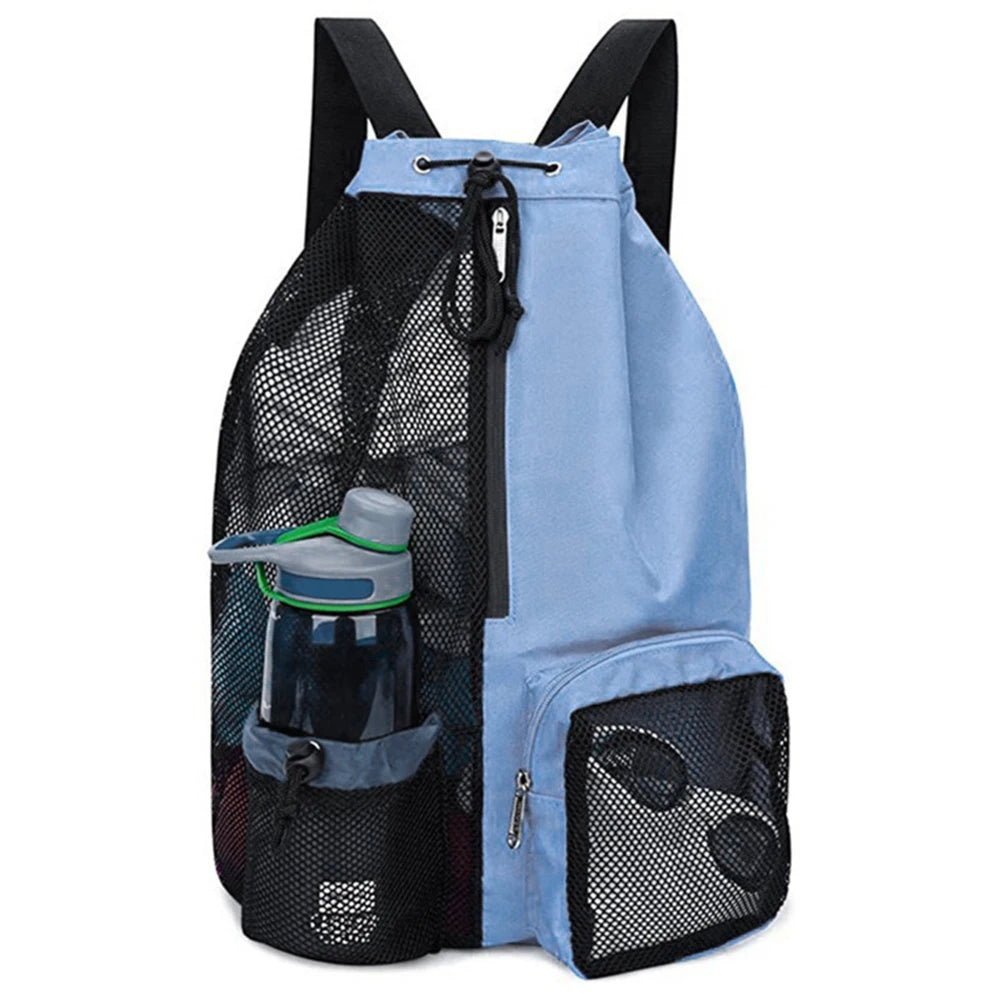 Mesh Drawstring Backpack Drawstring Gym Bag Lightweight Swim Backpack Waterproof Adjustable Strap for School Beach Holidays