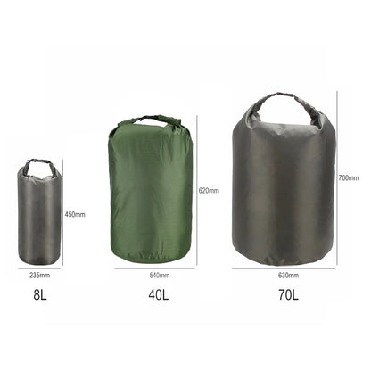8/40/70L Waterproof Dry Bag Multifunction Water Resistance Backpack Portable Roll Top Sack for Camping Hiking Swimming