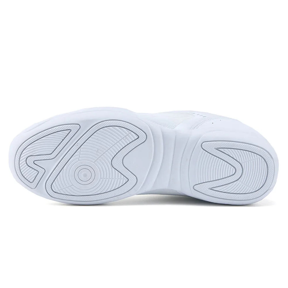 White Cheerleading Shoes Lightweight Competition Sneakers Athletic Training Shoes Tennis Sneakers for Competition Training
