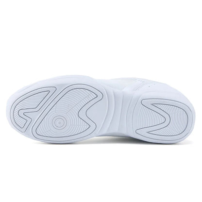 White Cheerleading Shoes Lightweight Competition Sneakers Athletic Training Shoes Tennis Sneakers for Competition Training