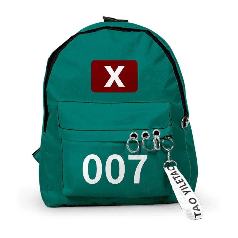 Korea Game Season2 Cosplay Backpack Bags Unisex Solid Printing Shoulder Bags Student Large Capacity School Handbags Package