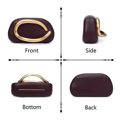 PU Leather Fashion Luxury Box Clutch Handbag Women Evening Banquet Bags Wedding Party Chain Crossbody Shoulder Bag Dinner Purses