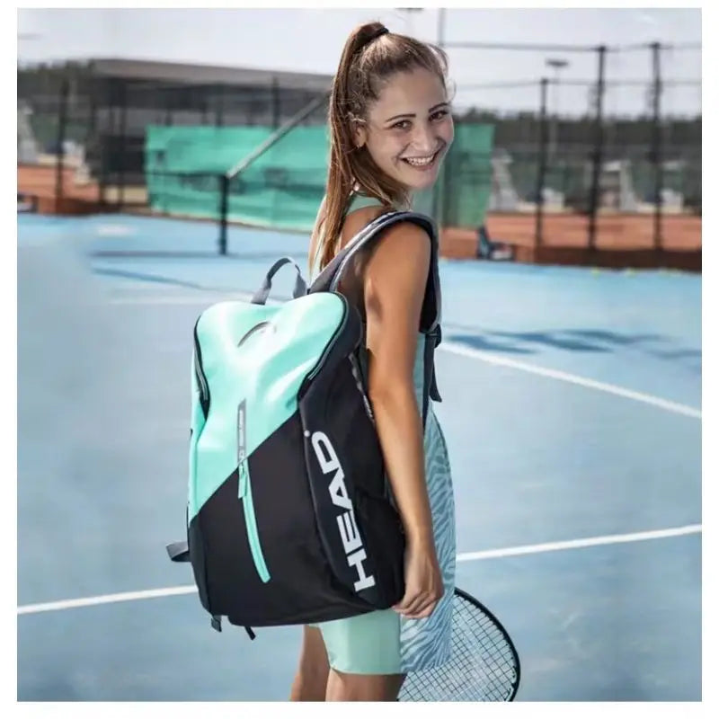 HEAD Tennis Backpack Outdoor Sport Bag Tennis Bag Badminton Gymbag Backpack Original Tennis Backpack With Separated Shoe Bag