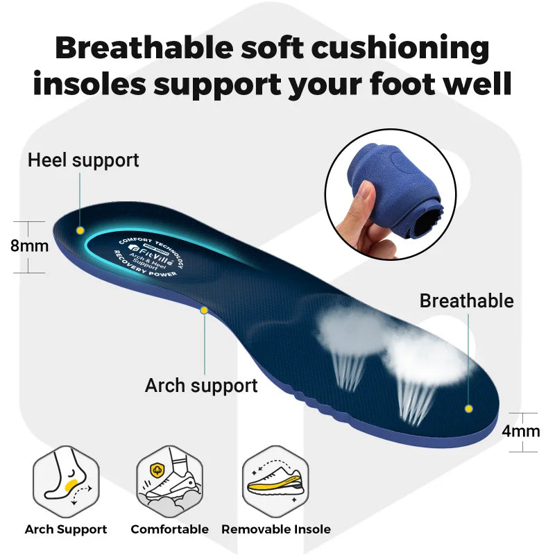 Men'S Running Shoes Wide Toe 2E Lightweight Non-Slip Walking Sport Shoe Cushioning Slip-On Comfortable Breathable Sneakers