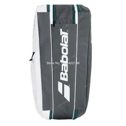 Babolat Wimbledon White Tennis Bag For Women Men With Shoe Compartment Tennis Backpack 6 Pack Professional Sports Bag
