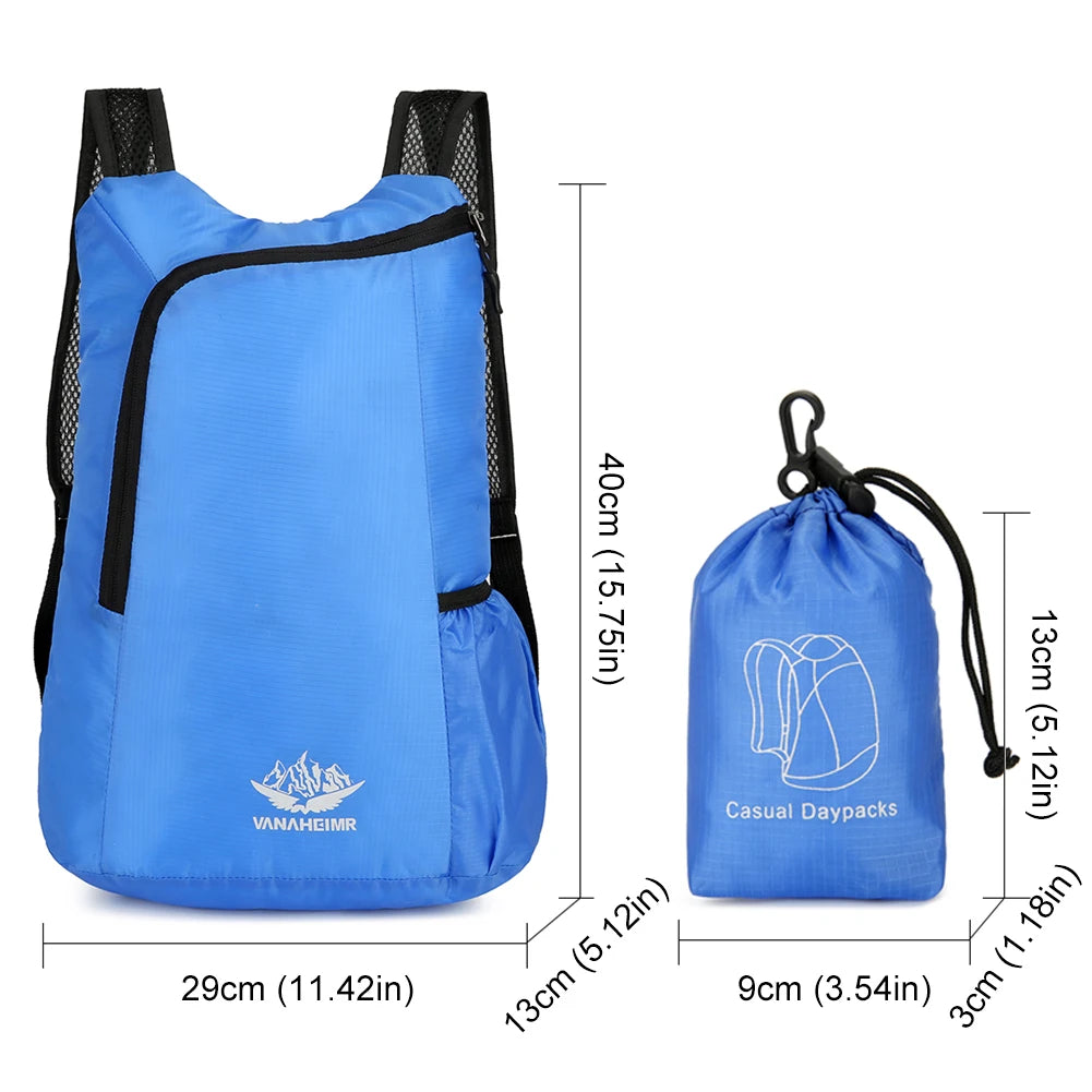 10L Lightweight Portable Backpack Foldable Waterproof Outdoor Hiking Bag Folding Ultralight Pack for Women Men Travelling Hiking