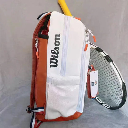 Wilson Roland Garros - Clay Tennis Bag, 2-racket Max Backpack with compartments, commemorative trip to the French Open