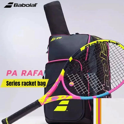 2024 Babolat Pure Aero Rafa Tennis Backpack Large Capacity Sports Bag Holds Up To 2 Tennis Badminton Racquets For Women Men
