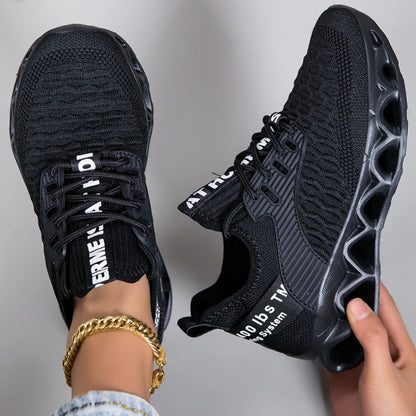 Women's running shoes, lightweight mesh, breathable and comfortable flat soft tennis shoes, blade sports shoes for women