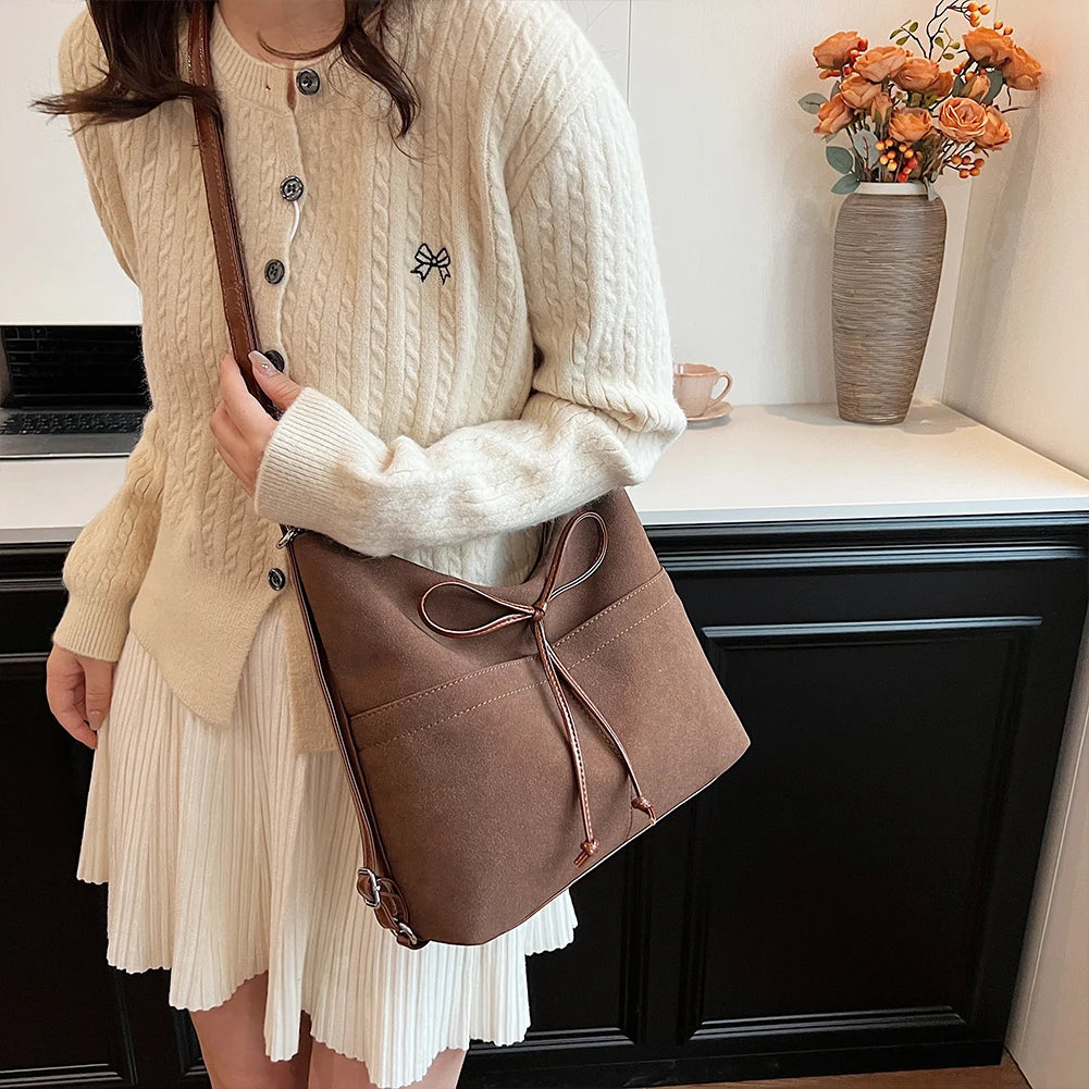 Women Suede Shoulder Bag with Inner Pocket Hobo Bag Zipper Closure Crescent Bag Clutch Purse for Shopping Work Travel