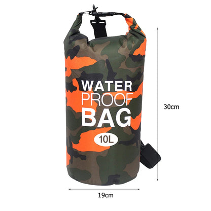 15-2L Swimming Waterproof Dry Bag Outdoor Floating Trekking Beach Backpack PVC Thickened Double-Layer Fabric IPX6 Waterproof Bag
