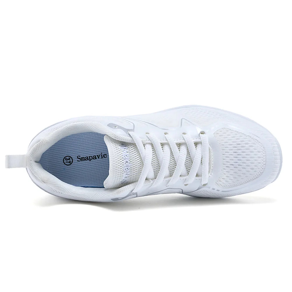 White Cheerleading Shoes Lightweight Competition Sneakers Athletic Training Shoes Tennis Sneakers for Competition Training