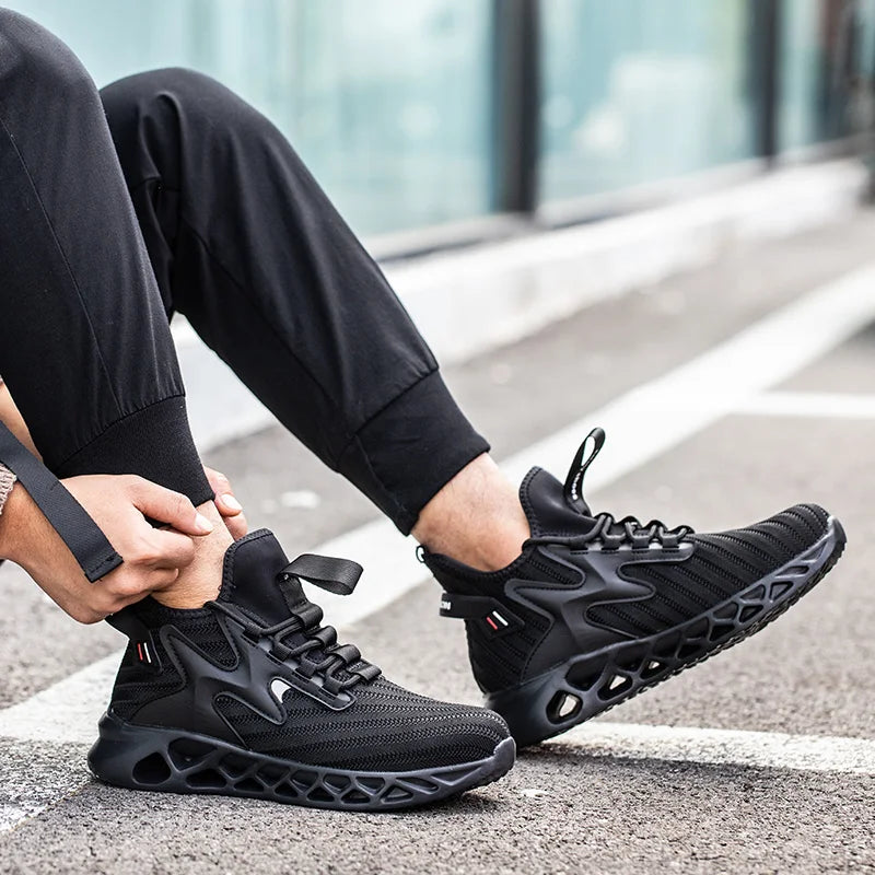 Safety Shoes Steel Toe Boots for Men Comfortable Work Shoes Anti shock Anti-Drop Work Sneakers Protective Boots