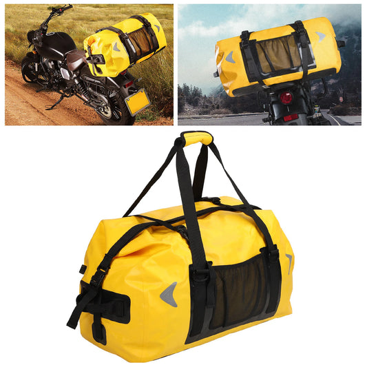 65L Waterproof Mesh Cloth Motorcycle Rear Seat Bag Large Capacity Cycling Accessory Motorcycle Rear Seat Bag Cycling Accessory