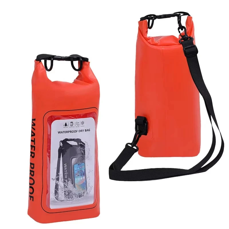 2L Waterproof Dry Bag Phone Pouch Touch Screen Protection Outdoor Beach Kayak Camping Diving Swimming Water Sports Boating Gear