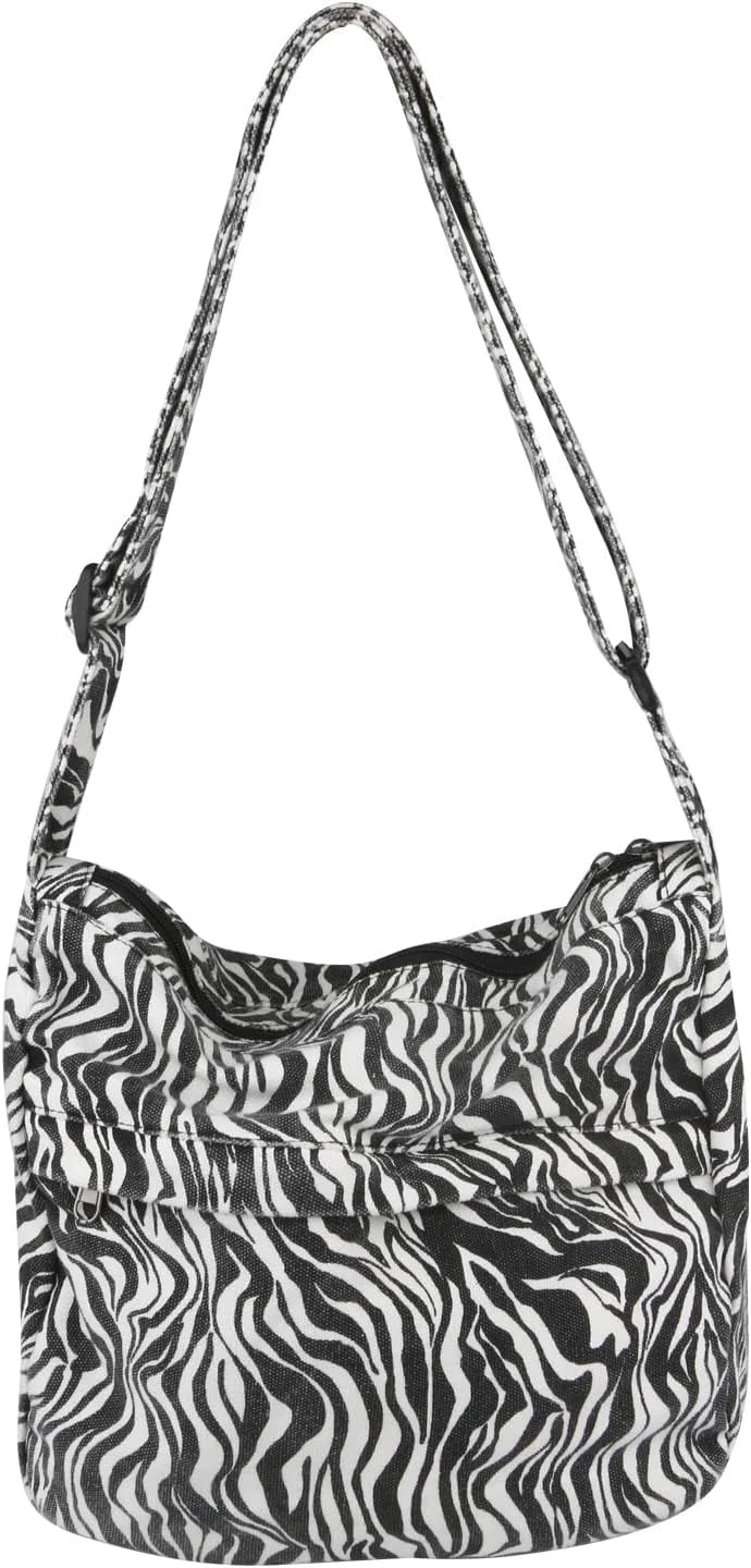 Canvas Casual Messenger Bag Hobo Crossbody Bag Canvas Shouder Tote Handbag for Women and Men