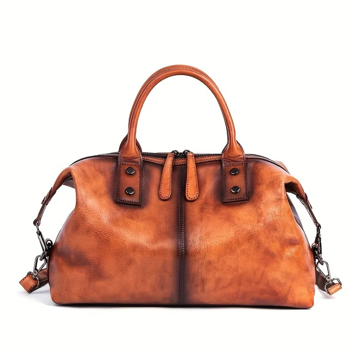 Luxurious Vintage Dumpling Shoulder Bag - Genuine Leather, Large Capacity, Top-Handle, Casual, Stylish, and Spacious Handbag